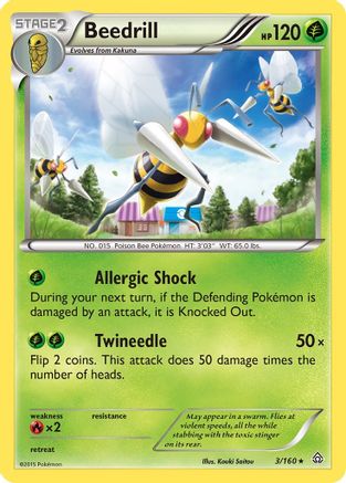 Beedrill (003/160) [XY  Primal Clash] Reverse Holofoil - Rare