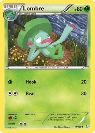 Lombre (011/160) [XY  Primal Clash] Reverse Holofoil - Uncommon