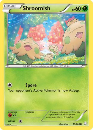 Shroomish (015/160) [XY  Primal Clash] Reverse Holofoil - Common