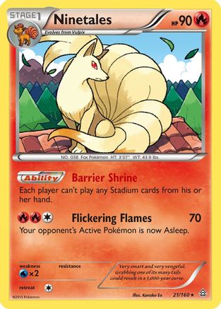 Ninetales (021/160) [XY  Primal Clash] - Rare