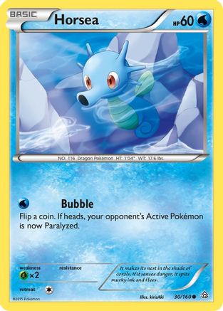 Horsea (30/160) [XY  Primal Clash] Reverse Holofoil - Common