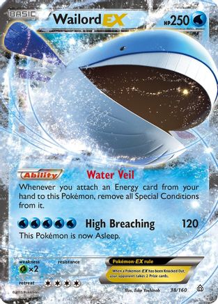 Wailord EX (038/160) [XY  Primal Clash] Holofoil - Ultra Rare