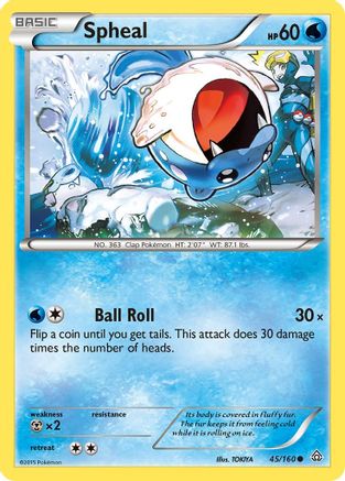 Spheal (045/160) [XY  Primal Clash] Reverse Holofoil - Common