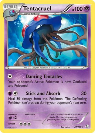 Tentacruel (72/160) [XY  Primal Clash] Reverse Holofoil - Rare