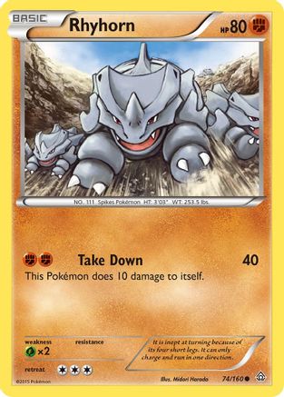Rhyhorn (74/160) [XY  Primal Clash] - Common