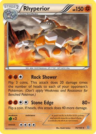 Rhyperior (76/160) [XY  Primal Clash] Reverse Holofoil - Rare