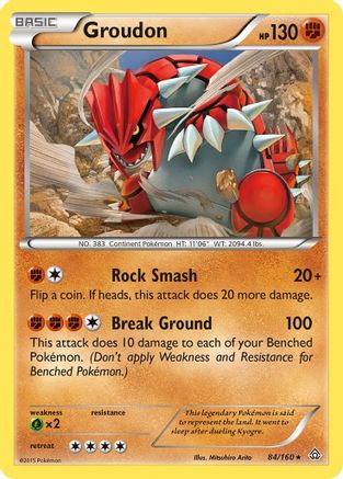 Groudon (084/160) [XY  Primal Clash] Reverse Holofoil - Rare