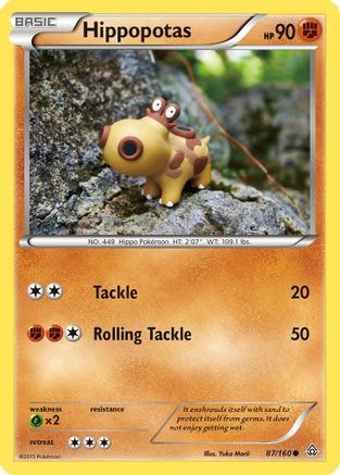 Hippopotas (087/160) [XY  Primal Clash] Reverse Holofoil - Common