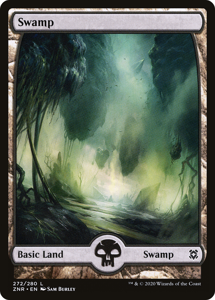 Swamp (272) - Full Art (ZNR-272) [Zendikar Rising] Foil