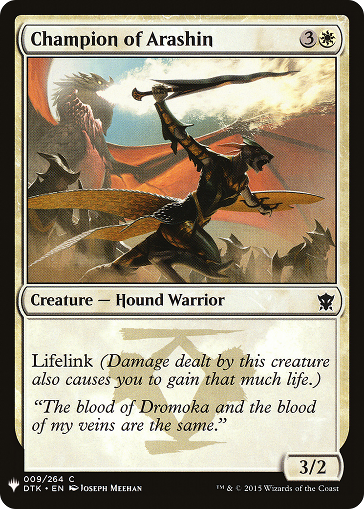 Champion of Arashin (LIST-DTK-9) [The List]