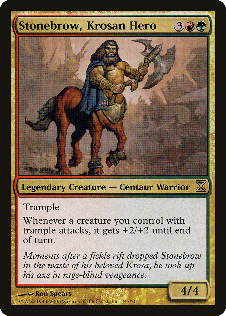 Stonebrow, Krosan Hero (TSP-247) [Time Spiral] Foil