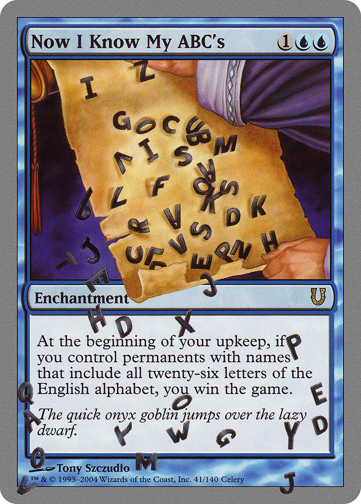 Now I Know My ABC's (UNH-041) [Unhinged] Foil
