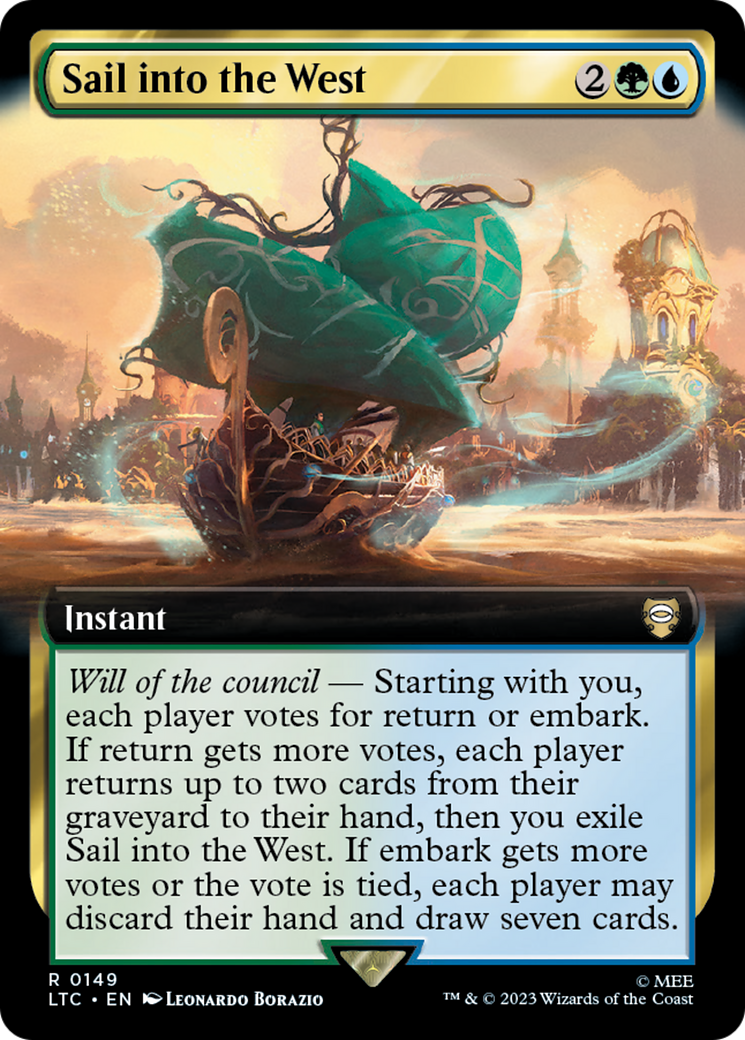 Sail into the West (Extended Art) (LTC-149) [Tales of Middle-earth Commander]