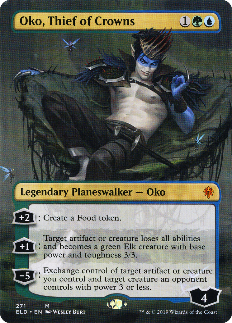 Oko, Thief of Crowns (Borderless) (ELD-271) [Throne of Eldraine]