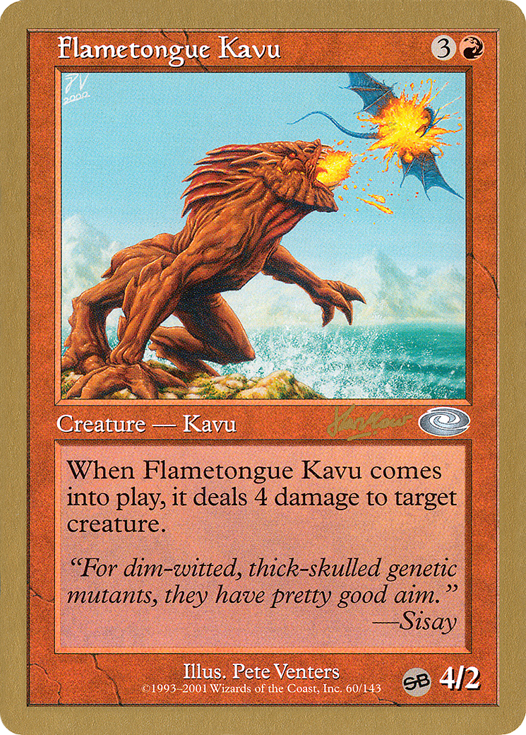 Flametongue Kavu - 2002 Sim Han How (PLS) (SB) (WCD-SHH60SB) [World Championship Decks 2002]