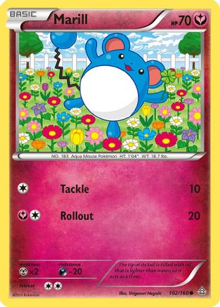 Marill (102/160) [XY  Primal Clash] Reverse Holofoil - Common