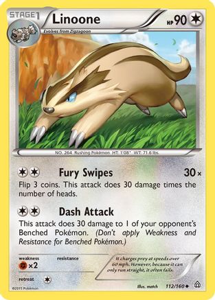 Linoone (112/160) [XY  Primal Clash] Reverse Holofoil - Uncommon