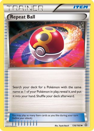 Repeat Ball (136/160) [XY  Primal Clash] Reverse Holofoil - Uncommon