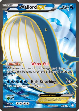 Wailord EX (147 Full Art) (147/160) [XY  Primal Clash] Holofoil - Ultra Rare