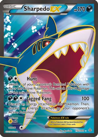 Sharpedo EX (152 Full Art) (152/160) [XY  Primal Clash] Holofoil - Ultra Rare
