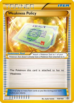 Weakness Policy (164 Secret Rare) (164/160) [XY  Primal Clash] Holofoil - Secret Rare