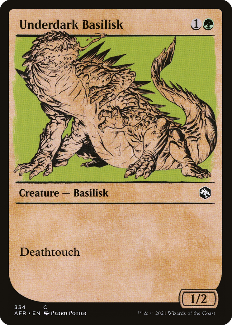 Underdark Basilisk (Showcase) (AFR-334) [Adventures in the Forgotten Realms] Foil
