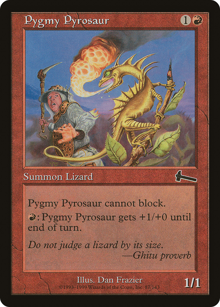 Pygmy Pyrosaur (ULG-087) [Urza's Legacy] Foil