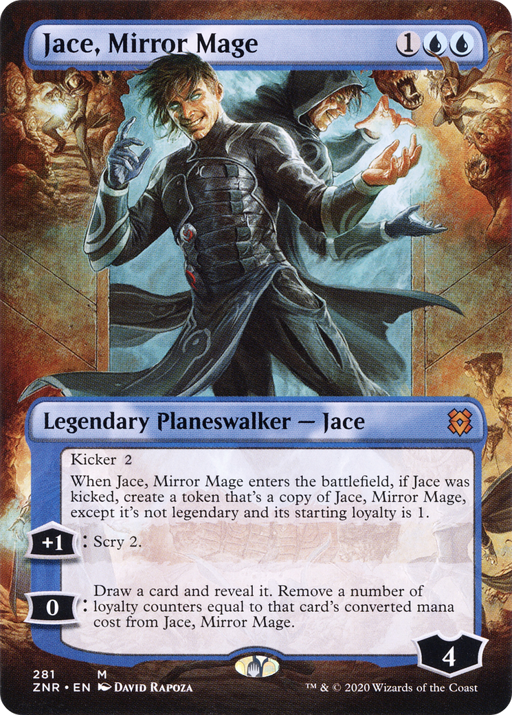 Jace, Mirror Mage (Borderless) (ZNR-281) [Zendikar Rising] Foil