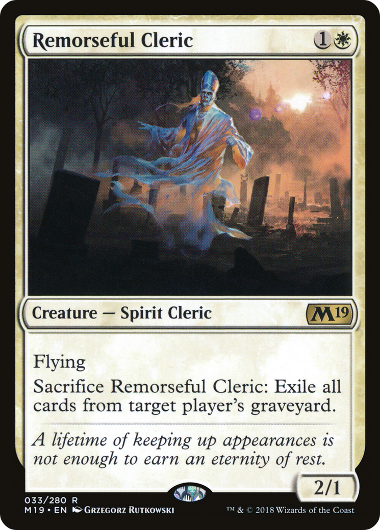 Remorseful Cleric (M19-033) [Core Set 2019] Foil