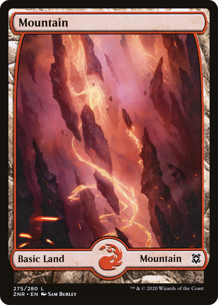 Mountain (275) - Full Art (ZNR-275) [Zendikar Rising] Foil