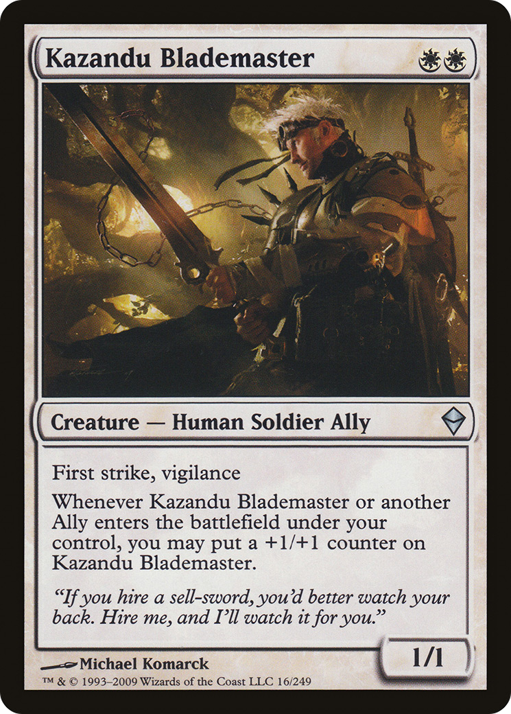 Kazandu Blademaster (ZEN-016) [Zendikar] Foil