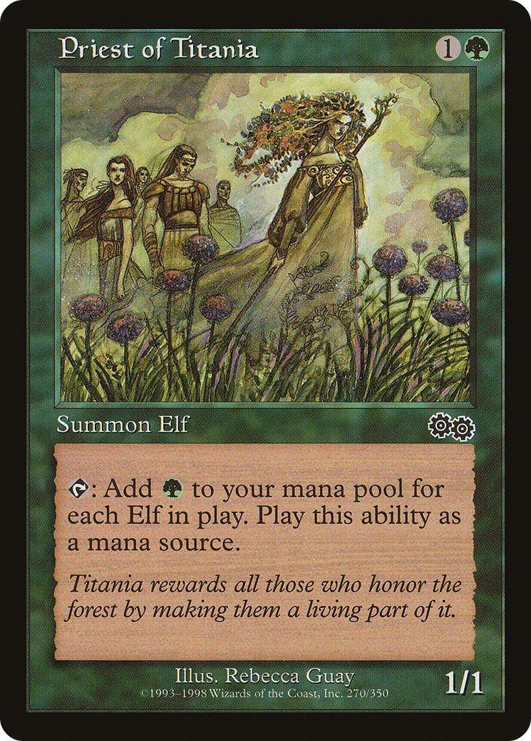Priest of Titania (USG-270) [Urza's Saga]