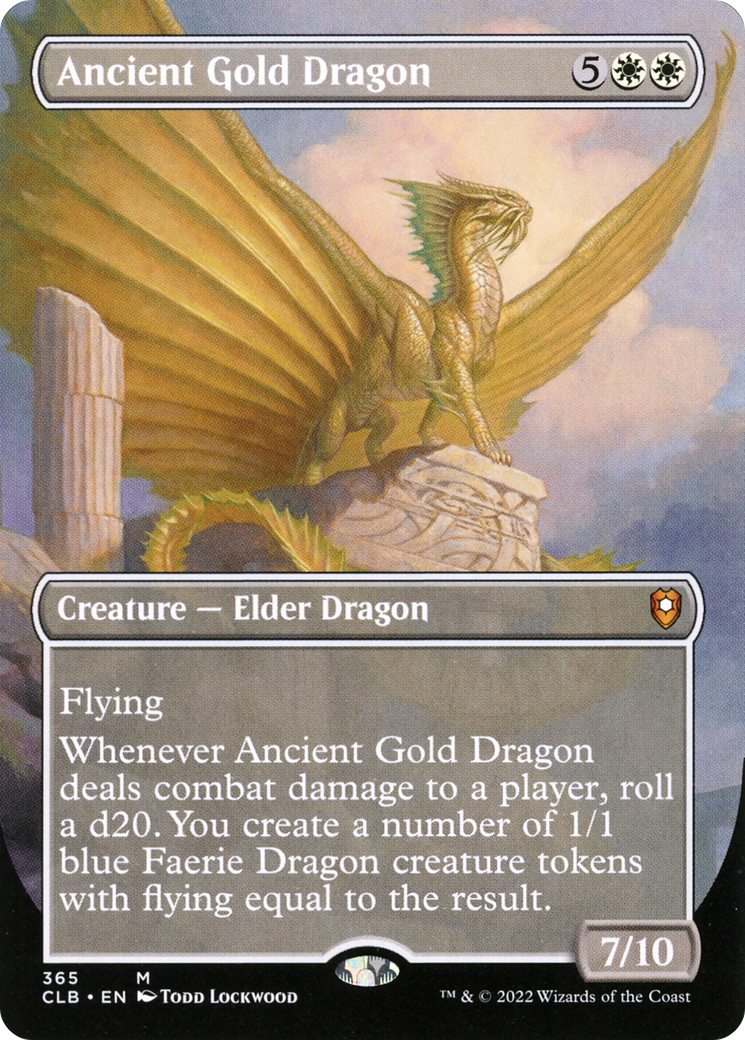 Ancient Gold Dragon (Borderless) (CLB-365) [Commander Legends: Battle for Baldur's Gate]