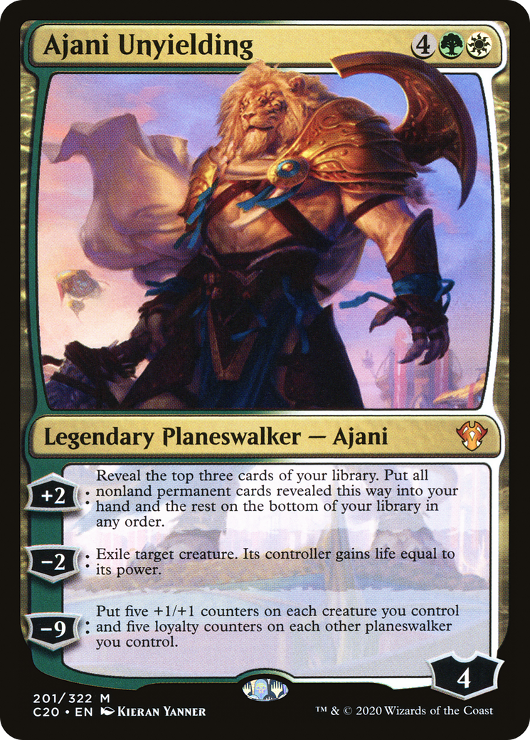 Ajani Unyielding (C20-201) [Commander 2020]