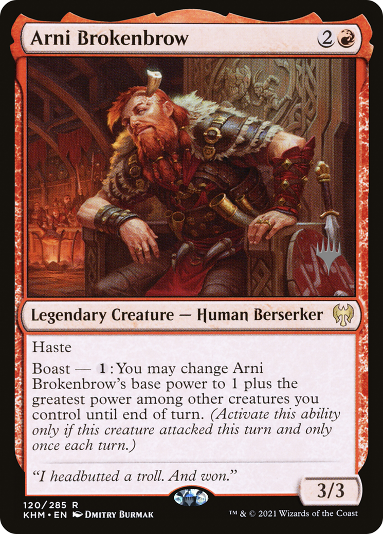 Arni Brokenbrow (PPKHM-120) [Promo Pack: Kaldheim Promos] Foil