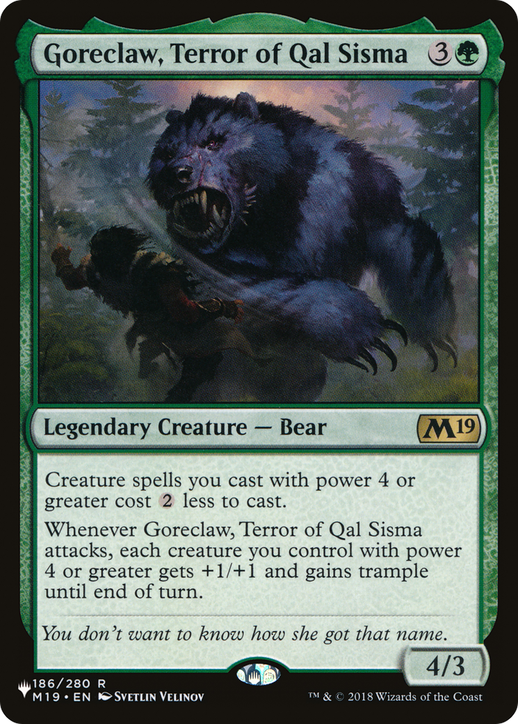 Goreclaw, Terror of Qal Sisma (LIST-M19-186) [The List Reprints]