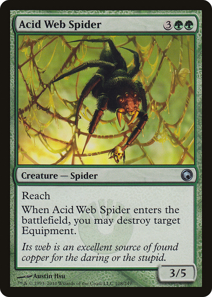 Acid Web Spider (SOM-108) [Scars of Mirrodin] Foil