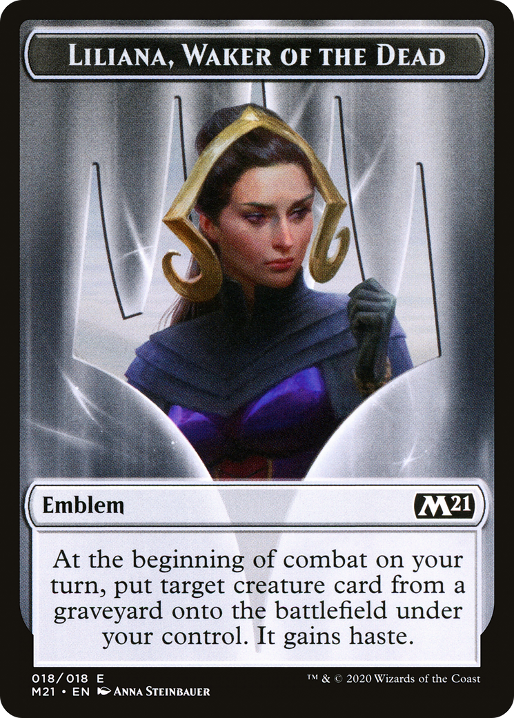 Liliana, Waker of the Dead Emblem (TM21-018) [Core Set 2021 Tokens]