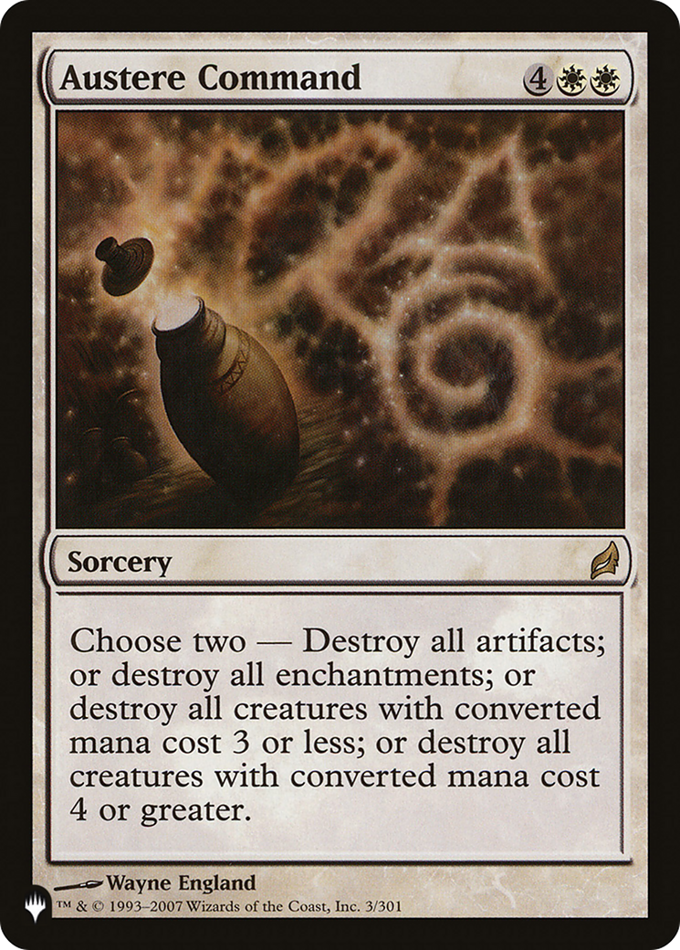 Austere Command (LIST-LRW-3) [The List]