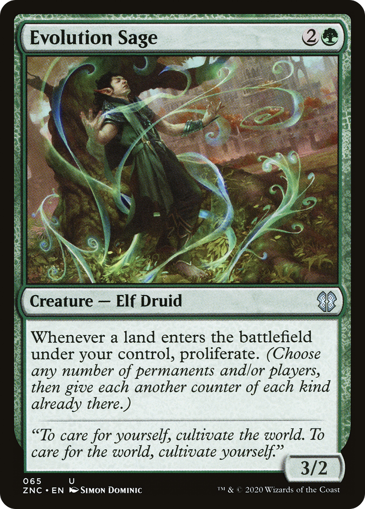 Evolution Sage (ZNC-065) [Zendikar Rising Commander]