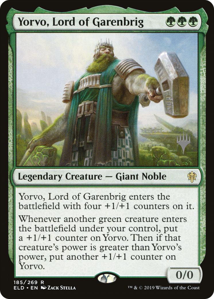 Yorvo, Lord of Garenbrig (PPELD-185) [Promo Pack: Throne of Eldraine Promos] Foil