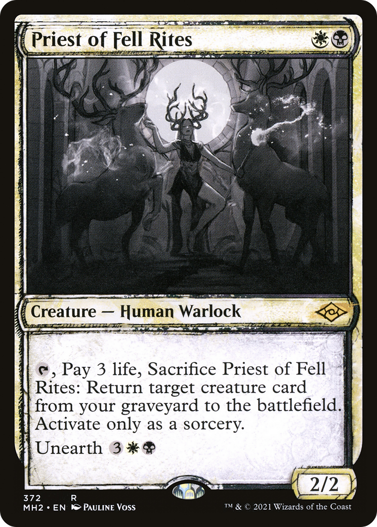 Priest of Fell Rites (Showcase) (MH2-372) [Modern Horizons 2] Foil