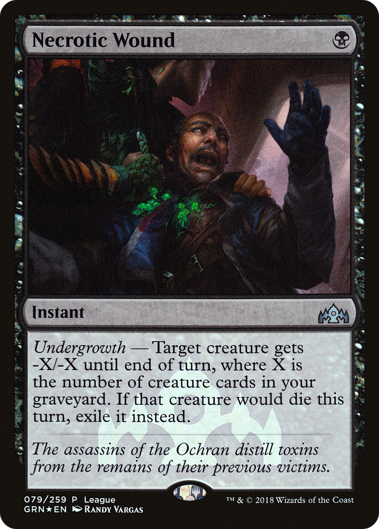 Necrotic Wound (LEP-079) [Guilds of Ravnica Promos] Foil