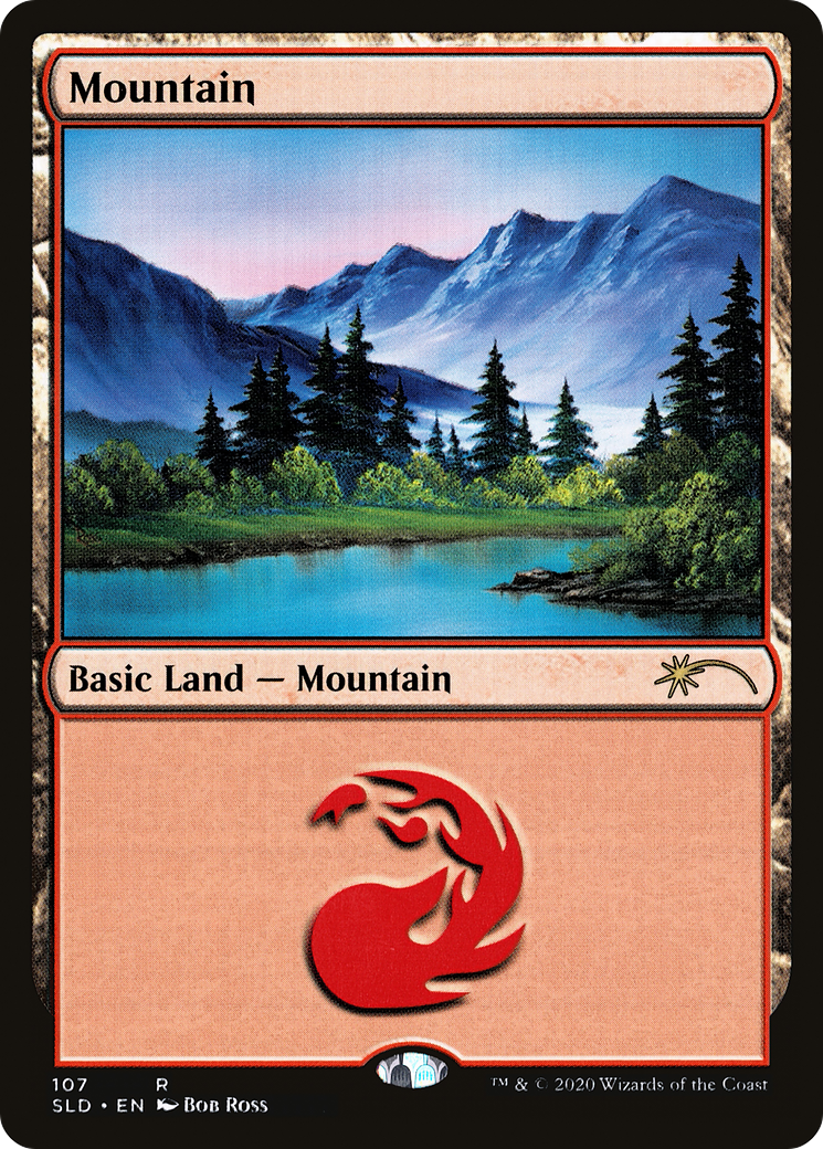 Mountain (SLD-107) (Bob Ross) [Secret Lair Drop]