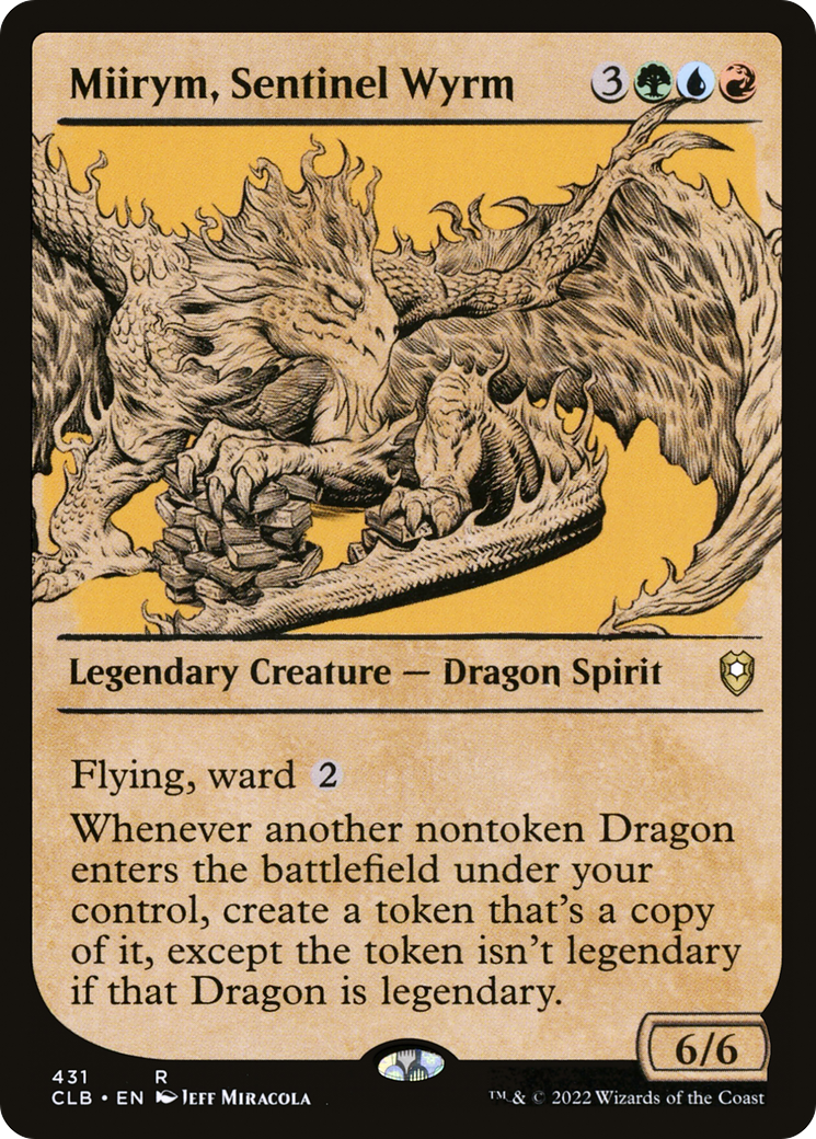 Miirym, Sentinel Wyrm (Showcase) (CLB-431) [Commander Legends: Battle for Baldur's Gate] Foil