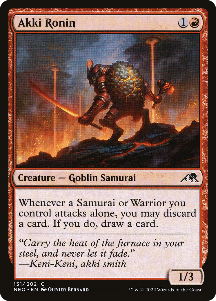 Akki Ronin (NEO-131) [Kamigawa: Neon Dynasty] Foil