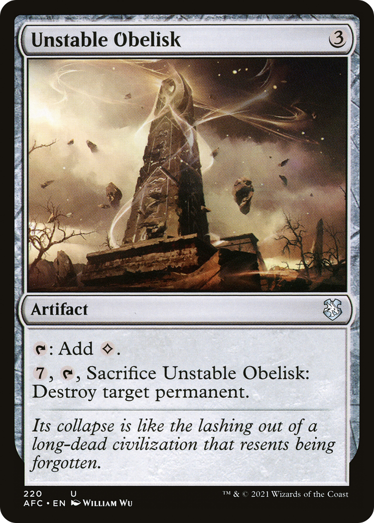 Unstable Obelisk (AFC-220) [Forgotten Realms Commander]