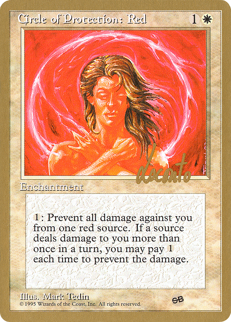 Circle of Protection: Red - 1996 Michael Loconto (4ED) (SB) [Pro Tour Collector Set]
