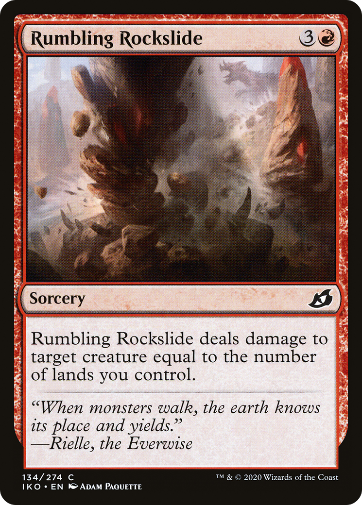 Rumbling Rockslide (IKO-134) [Ikoria: Lair of Behemoths] Foil