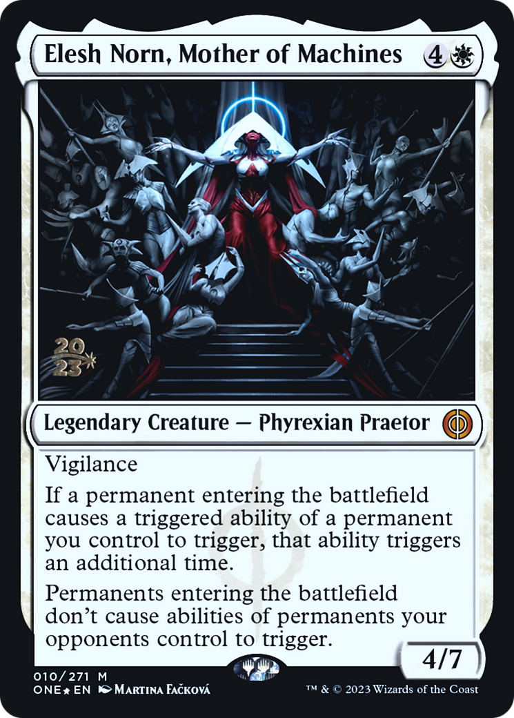 Elesh Norn, Mother of Machines (PRE-010) [Phyrexia: All Will Be One Promos] Foil